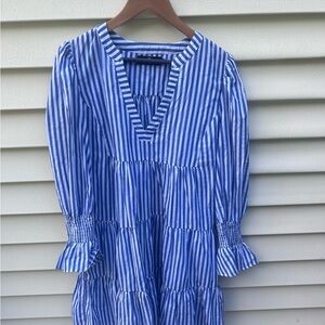 Tuckernuck Pomander Place

Blue and White Stripe Cotton Poplin Kenzo Dress L